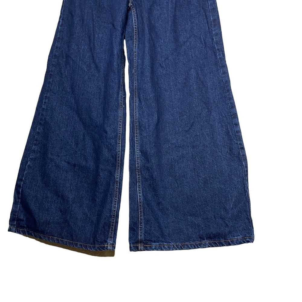 Bershka wide leg slouchy Dad jeans in mid blue Size 4 - Picture 4 of 10